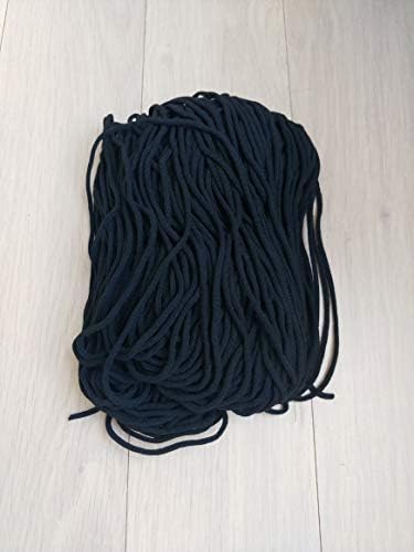 Nepure 1/8 Inch Rugalmas Heveder Rögzítőt Kábel Kerek Fül Kösd a Kötelet Kézzel készített String Varrás Made in Korea (Fekete,