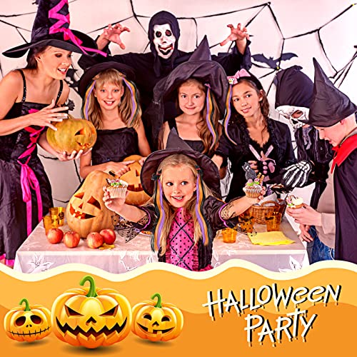 8 Db Halloween Haj Klipek a Lányok Aranyos, Színes Haj Kiterjesztések Gyerekeknek Szellem Tök Bat Klip a Haj Kiterjesztések