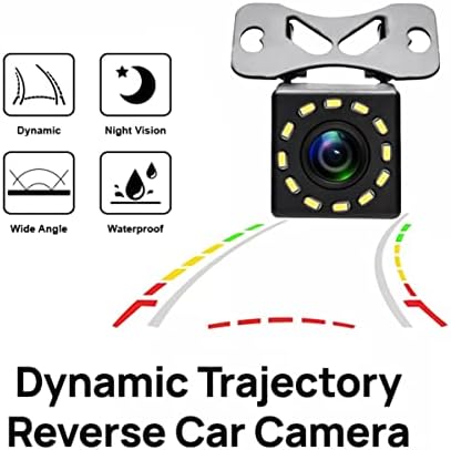 Biztonsági Kamera Autó, 12 LED éjjellátó, majd 170° Széles Látószög, Automatikus Visszapillantó Fordított Kamera, Vízálló,