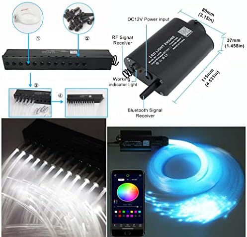 AZIMOM LED-Bluetooth-16W RGBW Meteor Optikai Fény hulló Csillag Mennyezeti Világítás Szett Zene Módban az ALKALMAZÁS Távoli