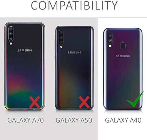 kwmobile Kors Esetben Kompatibilis a Samsung Galaxy A40 Esetben Heveder - Magnóliák Rózsaszín/Fehér/Átlátszó