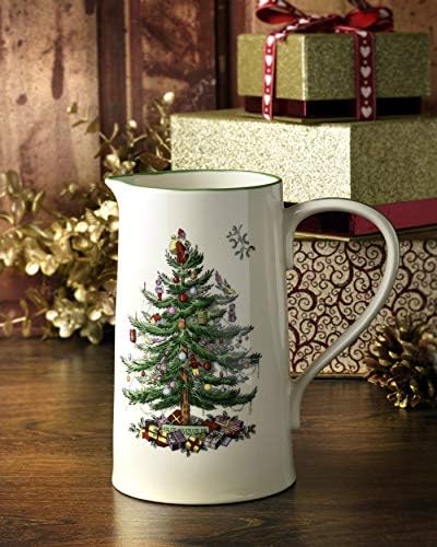 Spode - karácsonyfa Gyűjtemény, karácsonyfa Design Kancsó, Zöld, 2-Korsó, arra jó, hogy átadja a Tej, a Tejszín, Gyümölcslé,
