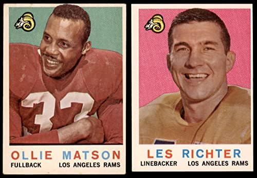 1959 Topps Los Angeles Rams Csapat készen áll a Los Angeles Rams (Set) VG/EX+ Ram