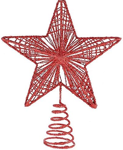 Három-Dimenziós Üreges Karácsonyi Vas Fa tetején Csillag, Fa, Csillag, ötágú Csillag Karácsonyi Dísz, Ajándék (Arany)