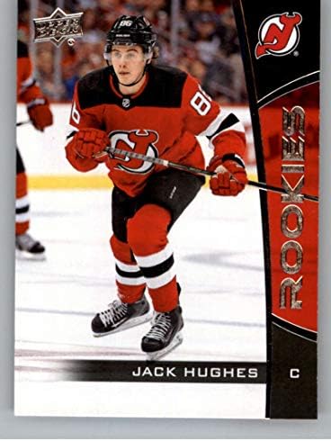 2019-20 Felső szint NHL Újonc (a Kártya A Box Set) 1 Jack Hughes RC Újonc New Jersey Devils NHL Jégkorong Trading Card
