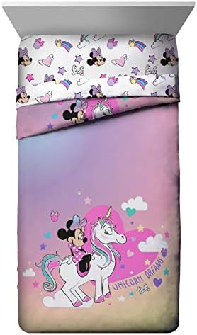 Disney Minnie Egér Egyszarvú Álmok 7 Darab Teljes Bed Set - Magában Foglalja A Reverzibilis Vigasztaló & Lap Szett Ágynemű