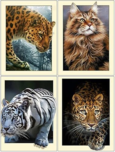Gyémánt Hímzés Tigris Macska Leopárd Kép Strassz Mozaik Gyémánt Festmény Állatok Teljes Négyzet, Kör Gyakorlat Dekoráció