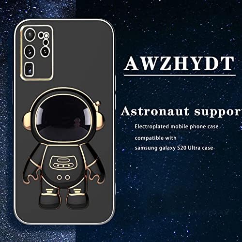 AWZHYDT Galaxy S20 Ultra Esetében Űrhajós Állni, amelynek Célja a 6D Galván Galaxy S20 Ultra 4G/5G Telefon Esetében,Puha