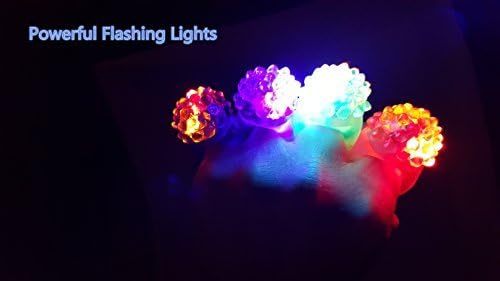 C&H Megoldások Újdonság 72 ct Villogó LED Göröngyös Gyűrű Villog Puha Zselés Fény a C&H®